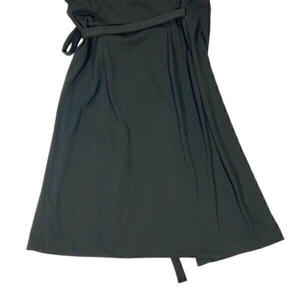 Nicole Miller Collection Wrap Dress Womens S Beaded Embroidered Sheer Hem Midi - Picture 7 of 16